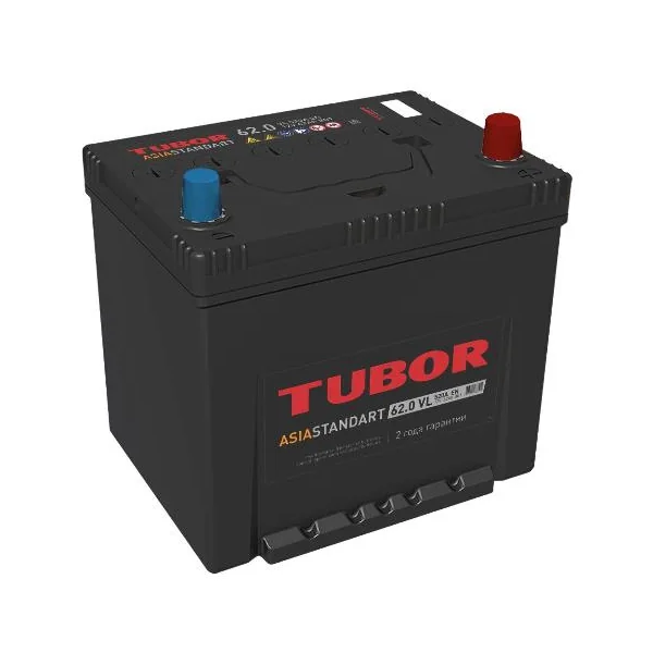 Аккумулятор TUBOR ASIA STANDART 62 Ач 520 А (EN), обратная полярность, D23