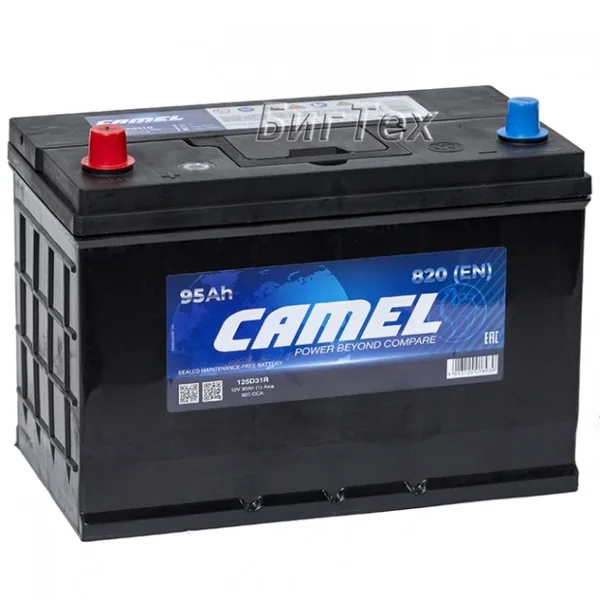 Аккумулятор CAMEL 95 Ач 820 А (JIS), прямая полярность, D31