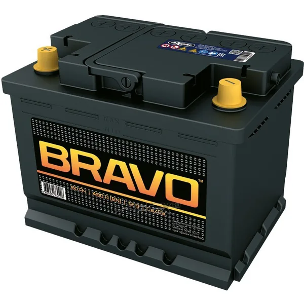 Аккумулятор BRAVO 60 Ач 480 А (EN), прямая полярность, LN2