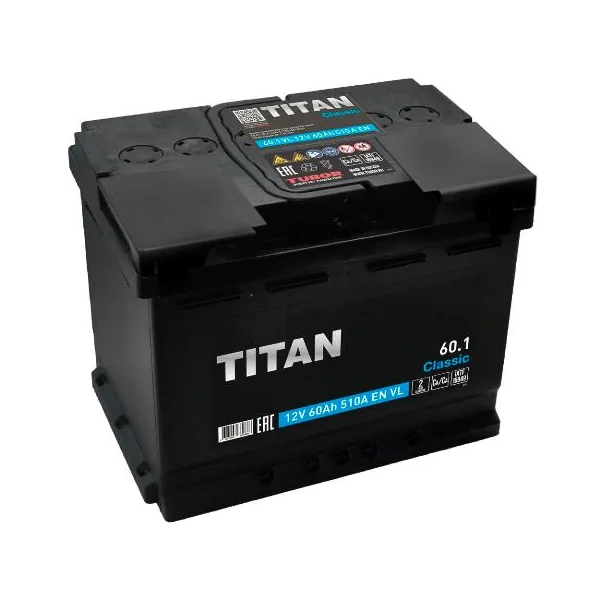Аккумулятор TITAN Classic 60Ah euro EN510