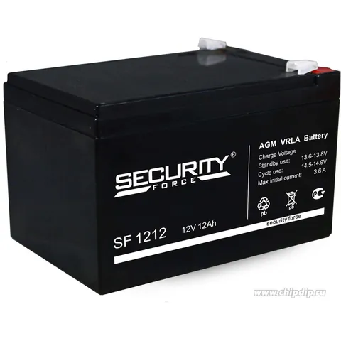 Аккумулятор Security Force 12 Ач, 151x98x94