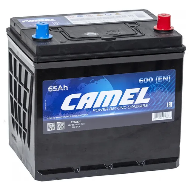 Аккумулятор CAMEL 65 Ач 600 А (EN), обратная полярность, D23