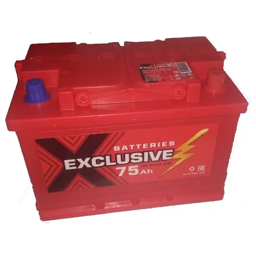 Аккумулятор EXCLUSIVE 75 Ач 600 А (EN), обратная полярность, LN3