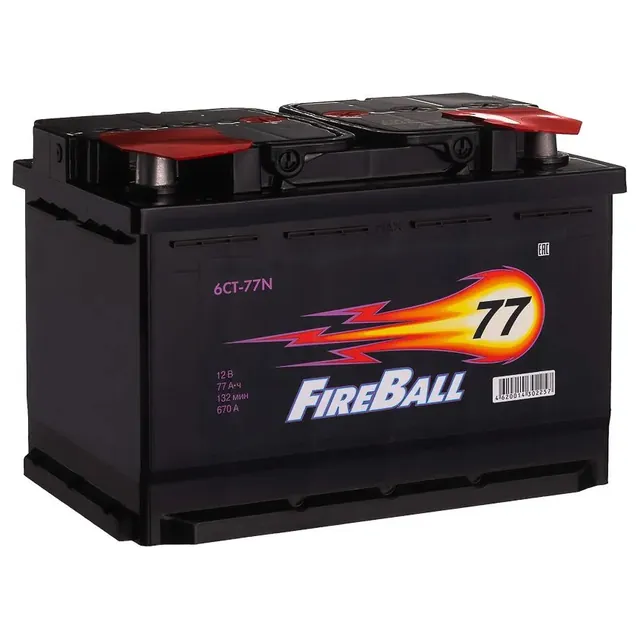 Аккумулятор FIRE BALL 77 Ач 670 А (EN), обратная полярность, LN3
