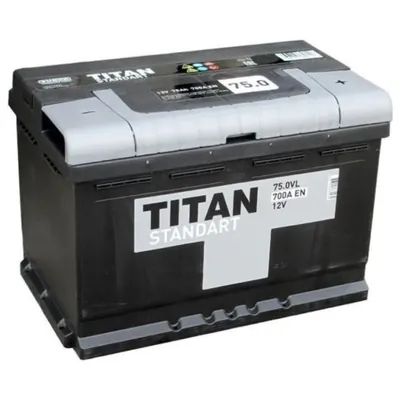 Аккумулятор TITAN Standart 75 Ач 650 А (EN), прямая полярность, LN3
