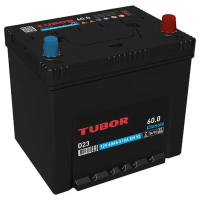 Аккумулятор TUBOR Classic Asia 60 Ач 510 А (EN), обратная полярность, D23