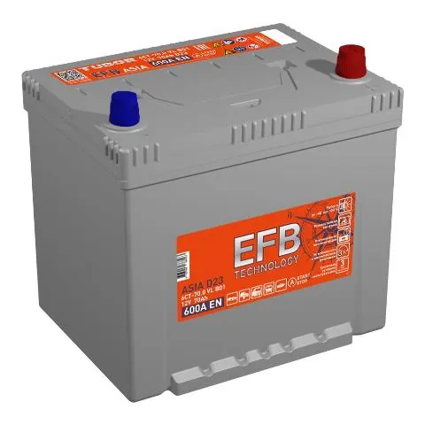Аккумулятор TUBOR Asia EFB 70 Ач 600 А (EN), обратная полярность, D23
