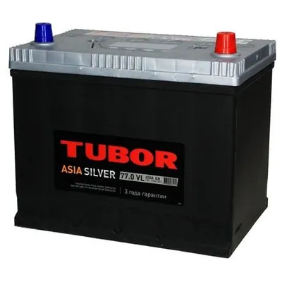 Аккумулятор TUBOR Asia Silver 77 Ач 650 А (EN), обратная полярность, D26