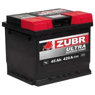 Аккумулятор ZUBR Ultra 60 Ач 600 А (EN), прямая полярность, LN2